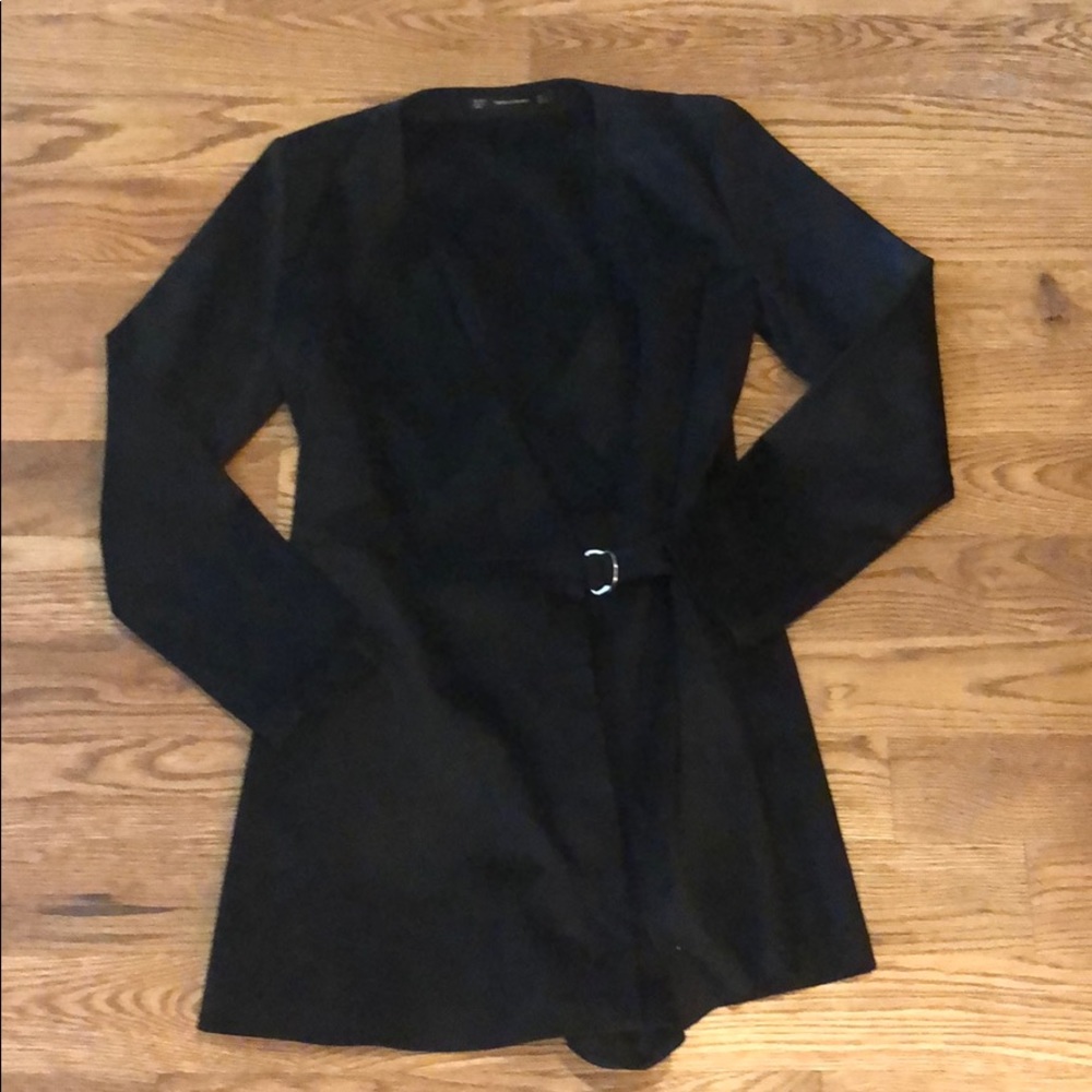 ZARA NWOT Black suede ROMPER
